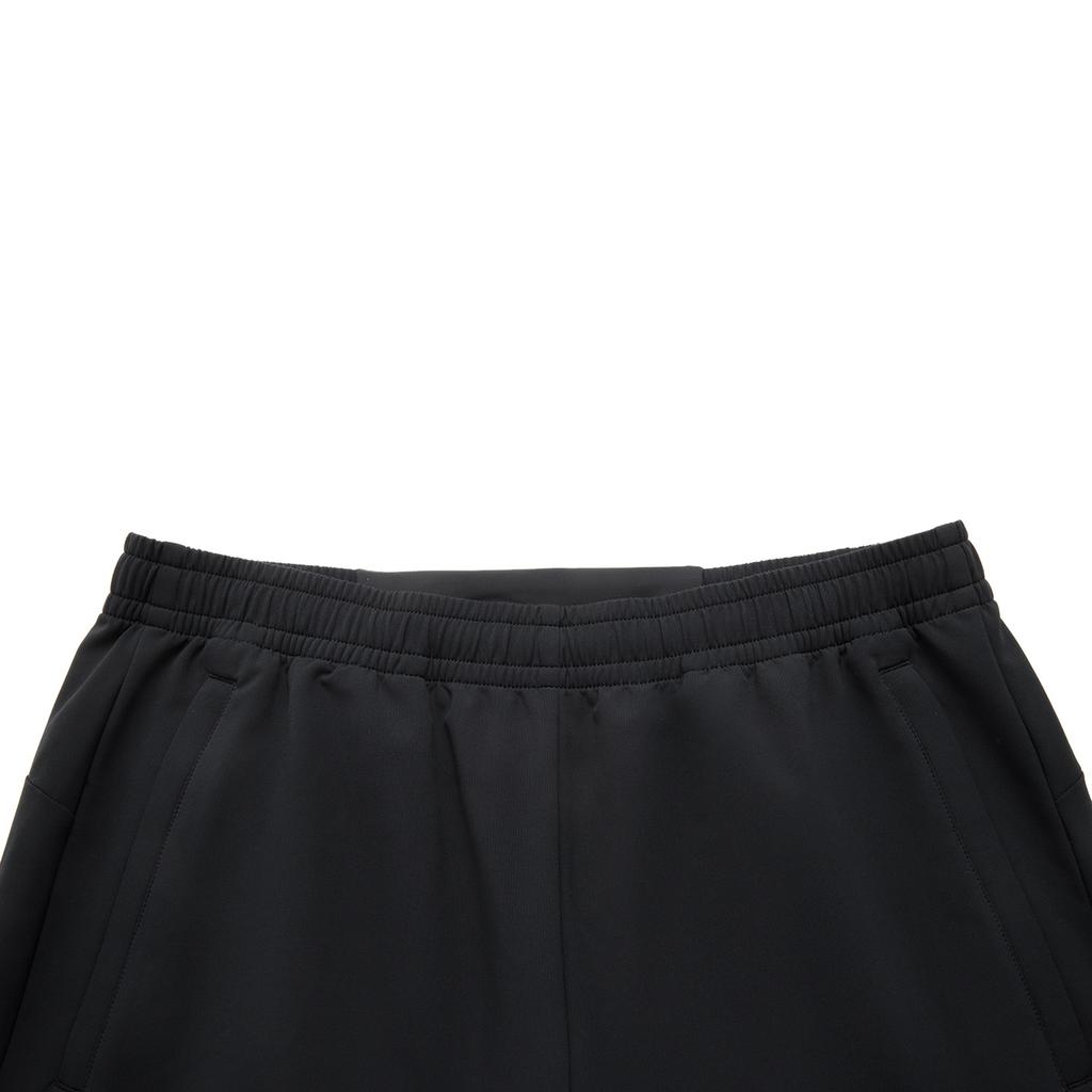 Li Ning Running Series Solid Color Sports Lace-Up Mid-Waist Comfortable Breathable Casual Pants Men bottoms Black AYKU173-1