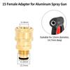 Pressure Washer Quick Connector 1/4 Inch Corrosion Resistant Coupler Fitting for Car Detailing Outdoor Garden Cleaning