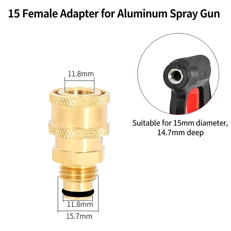 Pressure Washer Quick Connector 1/4 Inch Corrosion Resistant Coupler Fitting for Car Detailing Outdoor Garden Cleaning