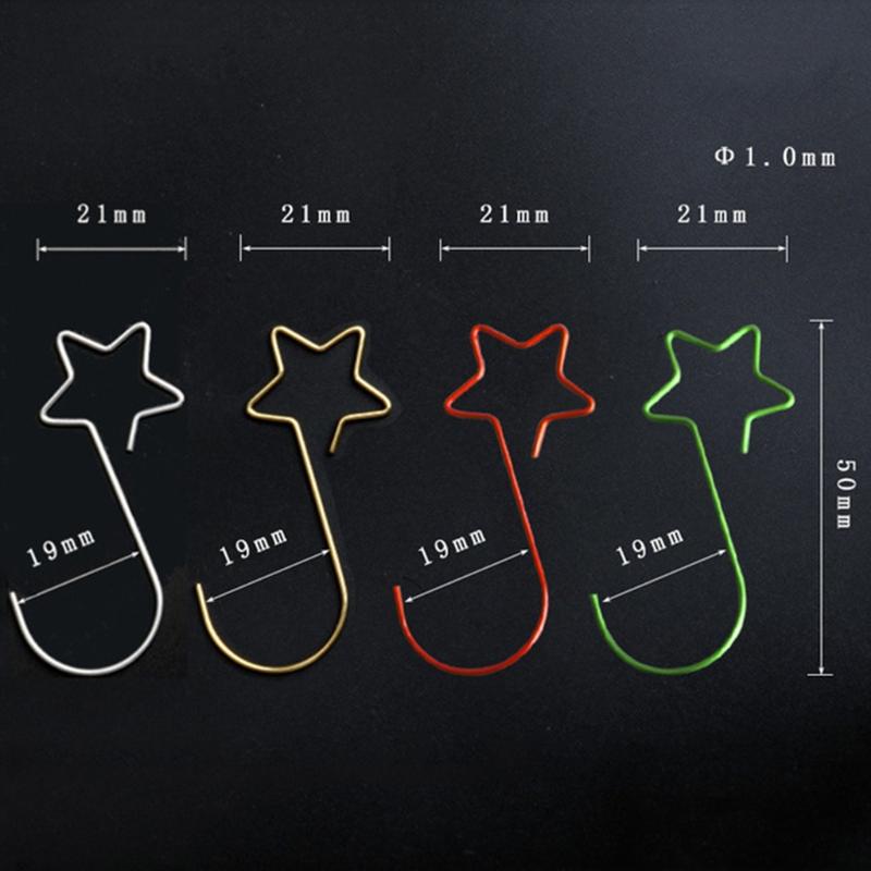 20 Pieces Metal Five-pointed Star Hooks S-shaped Xmas Tree Decors Hanging Pendant for Holiday Party Decor