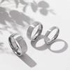 Tigrade 4/6/8mm Brushed Simple Silver/Black Color Titanium Ring Men Minimalist Wedding Band Engagement Rings Women Male Jewelry
