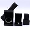 Black Right Angle Flip-top Jewelry Gift Box - Ring & Earring Packaging with Logo Printing