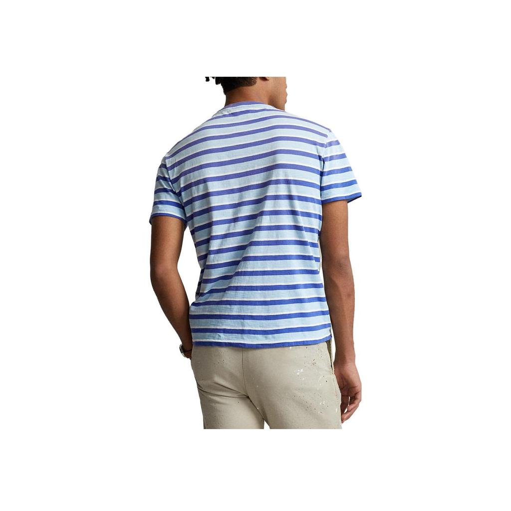 Polo Ralph Lauren Striped Crew Neck Short Sleeve T-Shirt Men Tops Blue MNPOTSH1N821843-400