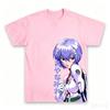 New Anime Gospel Four Seasons Retro  Fabric Harajuku T-shirt, Daily Casual Style for Boys and Girls