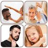 Premium Wooden Hair Natural Peach Scalp Coarse Gift for Men and Women Comb, Wood, Massager, Anti-Static, Teeth, Half-Moon Shape, Unisex, (Type C)