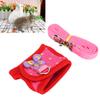 Small Pet Animal Leash Harness Set Chest Strap Traction Vest for Rabbit Hamster Guinea PigRed M
