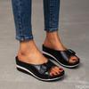 Fashion Women's slope heel outdoor casual closed flat shoes summer new style thick soled women's casual shoes for outdoor wear