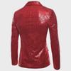 Gold Sequin Performance Suit for Men - 2024 European & American Style, Large Size, Perfect for Nightclub, Host, or Emcee Events