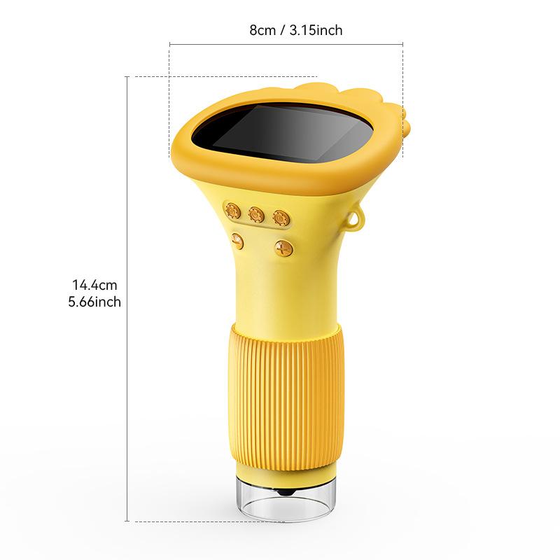 1000X Portable Kids Microscope 2'' HD IPS Screen Pocket Handheld Laboratory Microscope for Children Science Experiment Stem Toy