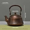 Tetera Pequeña de Cobre Puro, Tetera Tradicional Hecha a Mano de Cobre Rojo, Olla Saludable para Hervir Agua, Juego de Té Kung Fu para el Hogar, 400 ml