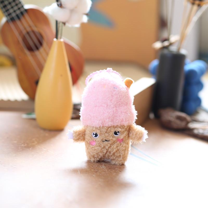 Cute Cream Ice Plush Toy Bag Pendant Doll Keychain Accessory Birthday Soft Gift