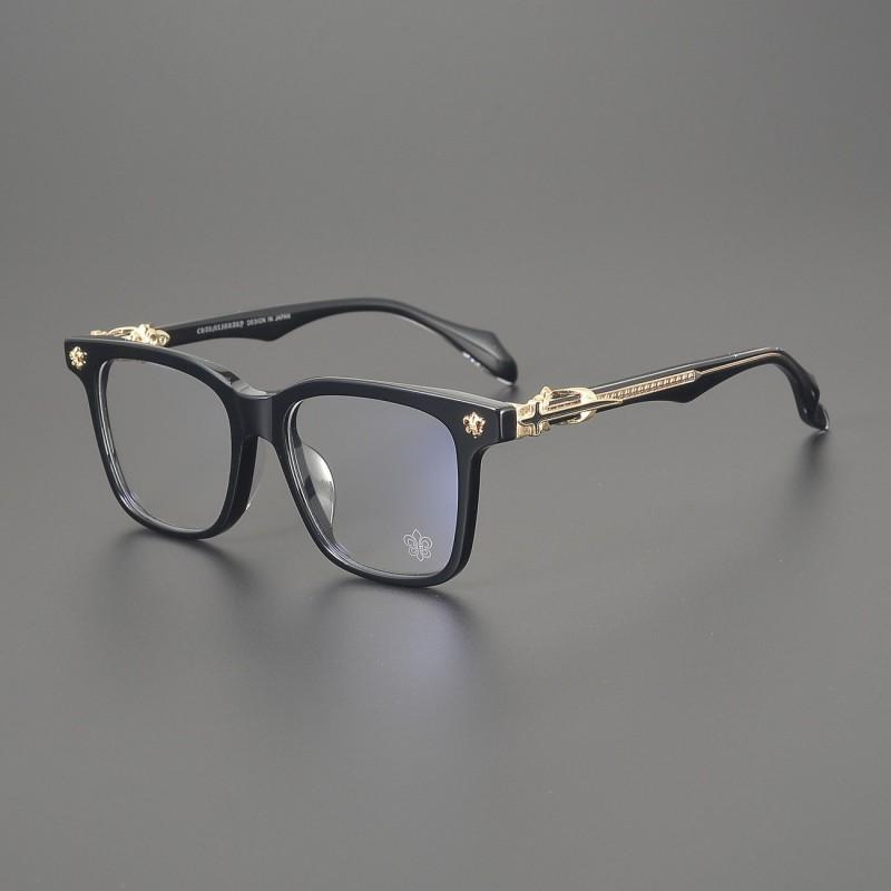 Vintage Handmade Square Eyeglasses Frame Men Women Large Face Blue Light Blocking Prescription Compatible