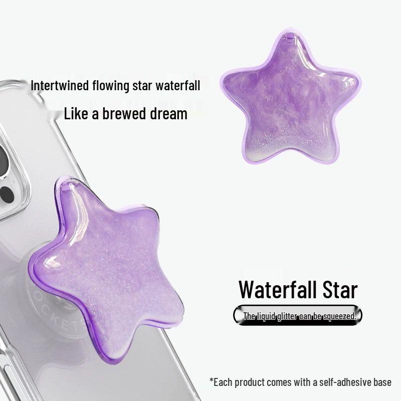 Light s Detachable Glitter Heart Magnetic Phone Holder Contact support for other snap disc colors
