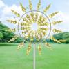 Kinetic Wind Spinner Colorful Metal Wind-Driven Kinetic Spinner Outdoor Kinetic Wind Sculpture Assembly Required for Garden Backyard Lawn Decoration