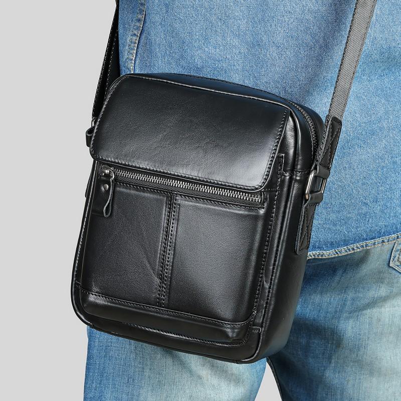 Men's Genuine Leather Shoulder Bag Crossbody Top Layer Cowhide New Business Casual
