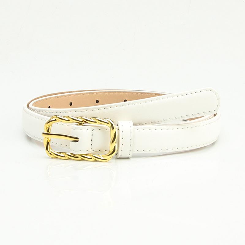 New Alloy Pin Buckle Belt, Women's PU Korean Style Casual Versatile Belt, Decorative Coat, Suit Pants Belt