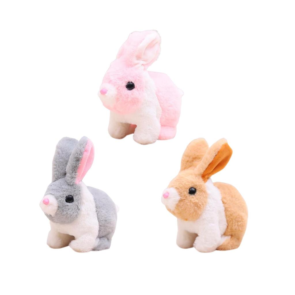 Electric Toys Plush Toy with Sound and Movements, Realistic Wiggling Ears Stuffed Animal
