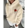 Fashion Versatile Rose Print Men's Hoodie Casual Comfortable Hoodies Sweatshirts Men’s