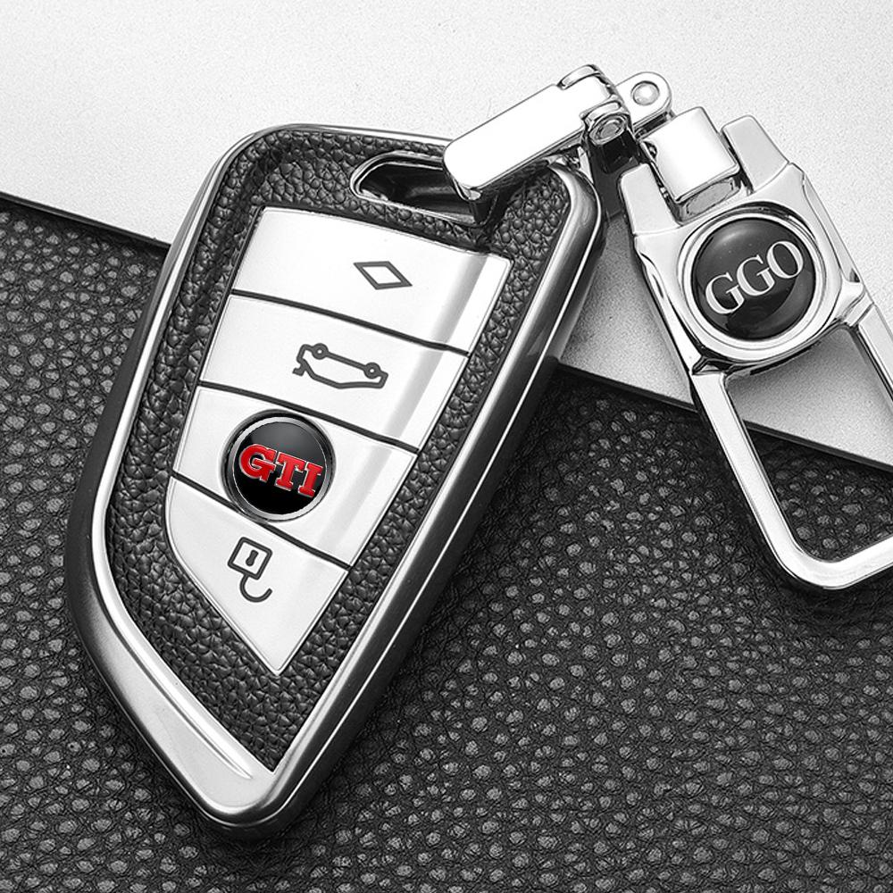 XMZSA1 10Pcs Black 3D Car Styling Remote Control Key GTI Logo Small Sticker for VW Jetta Golf Beetle CC EOS R32 MK4 golf 4 motion MTM