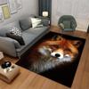 3D Cartoon Fox Carpet Fox Family Carpets for Children Room Playroom Living Room Forest Animals Area Rug Fire Fox Mat Home Decor