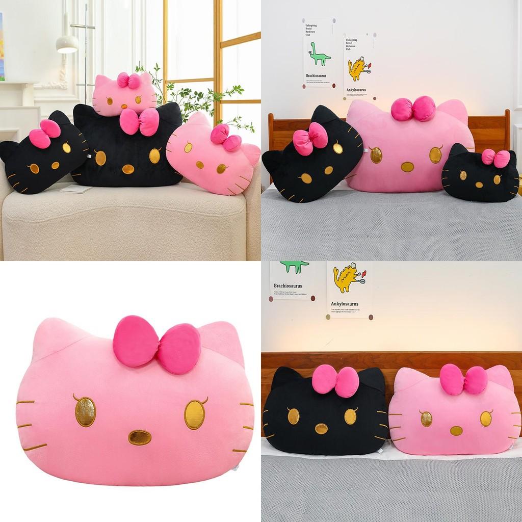 Black Skin Pink Kitty Cat Couple Pillow Plush Toy Children And Teens Room Decor