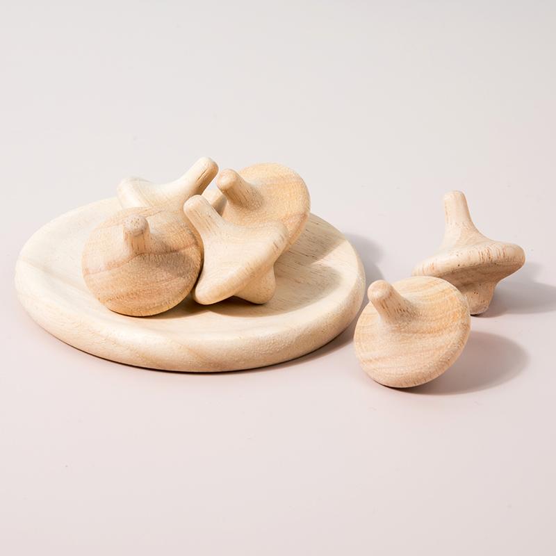 Holz-Kreisel für Kinder – Manuelle Holz-Kreisel, Spielzeug für die frühe Kindheit, Lernspielzeug, Deko zum Selbermachen, Geschenkidee für Kinder