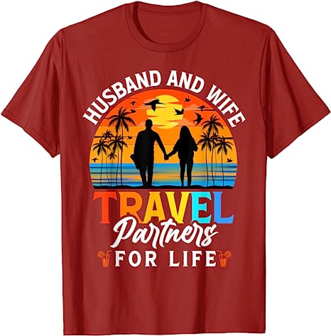 Cruise Ship Husband and Wife Cruising Partners for Life TShirt Life Cruise Trip Squad Graphic Tee Tops Vacation Holiday Clothes