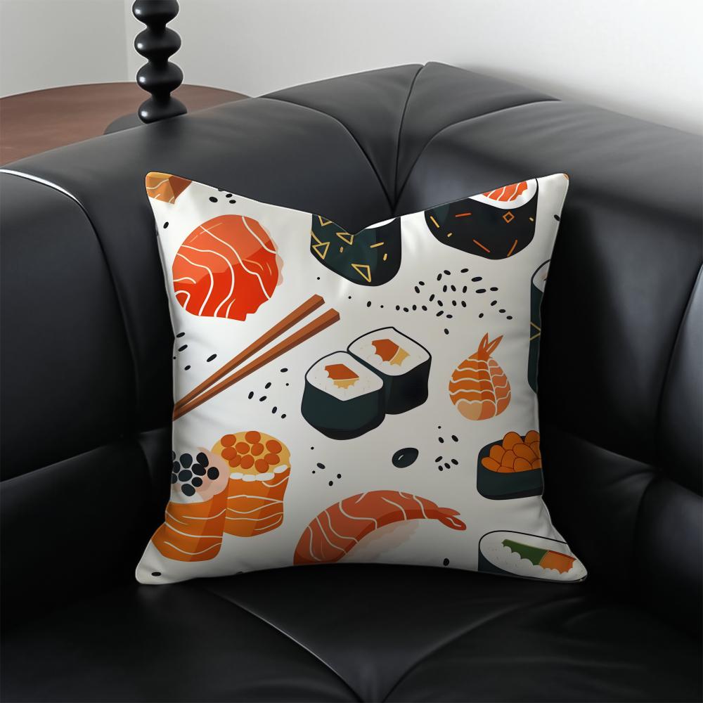 Ssushi Cushion Cover Pillow Case Antidustmite Invisible zipper silky plush cushion