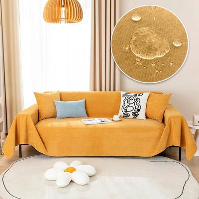 Vodotěsná přikrývka na pohovku Víceúčelový jednobarevný potah na nábytek Odolná tkanina Odolná proti prachu Proti poškrábání Dekor domácího obývacího pokoje