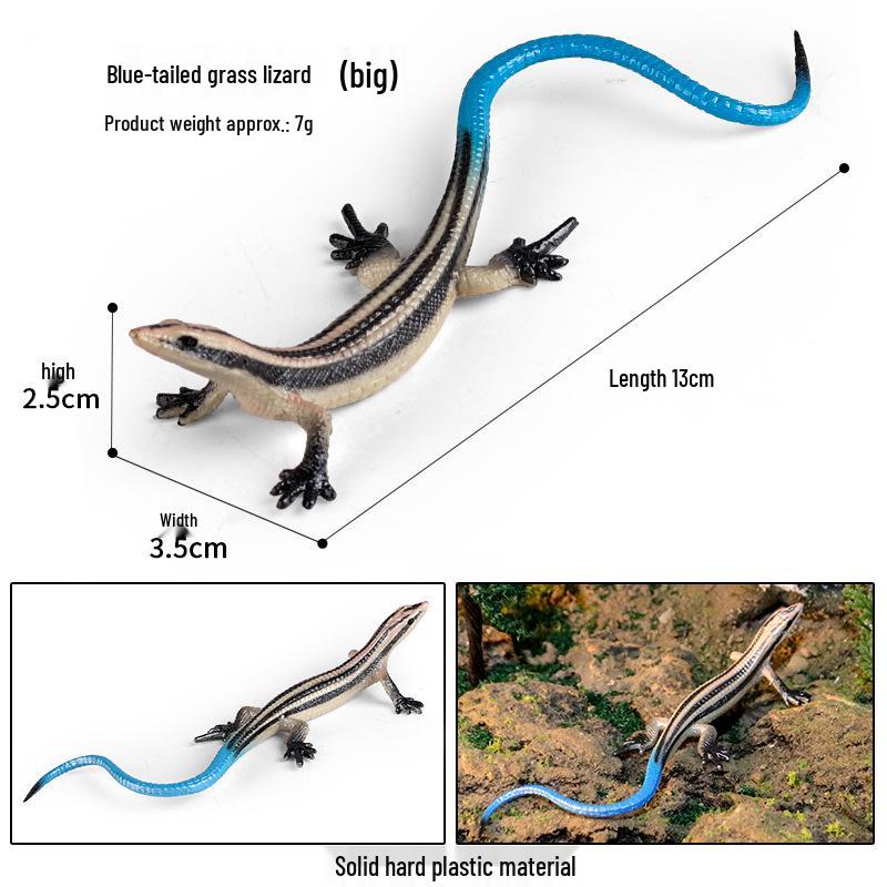 Solid Cognitive Reptile Toy: Gecko Model Lizard Ornament for Children