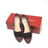 Platte loafers 6 maten Suède pumps Suède paars Dames Gebruikt