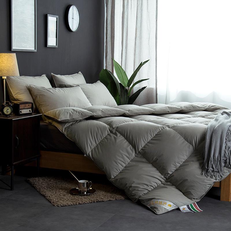 All-Cotton Thick Winter Quilt with White Duck Down - Cozy and Warm for Home or Hotel Use