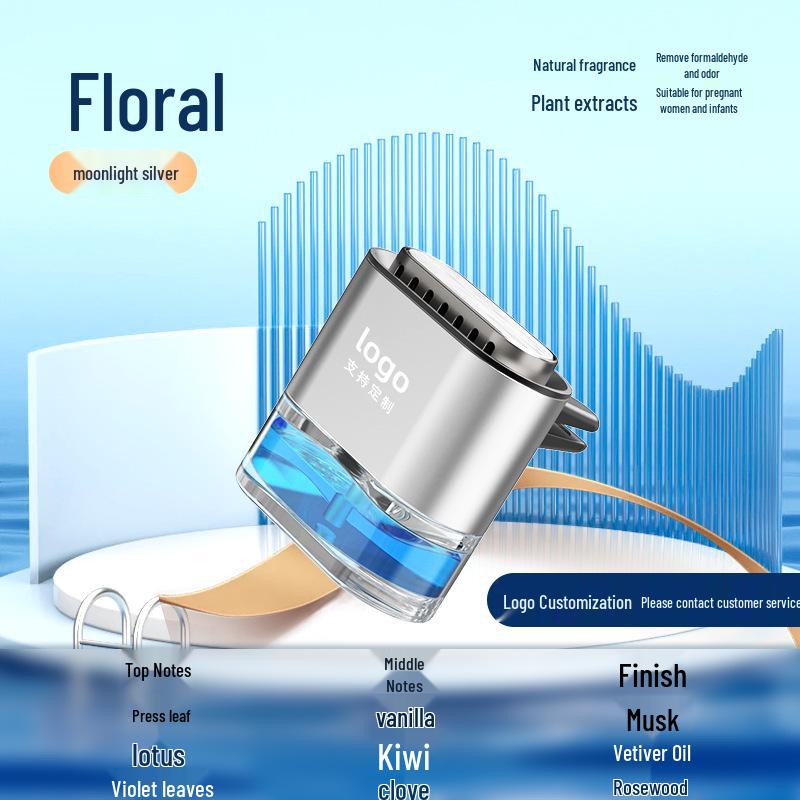 Car Air Vent Perfume – Aluminum Alloy Aromatherapy with Floral Cologne Scent
