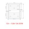 Waterproof DC/DC Converter Regulator 12V Step Up To 13.8V 15A 207W