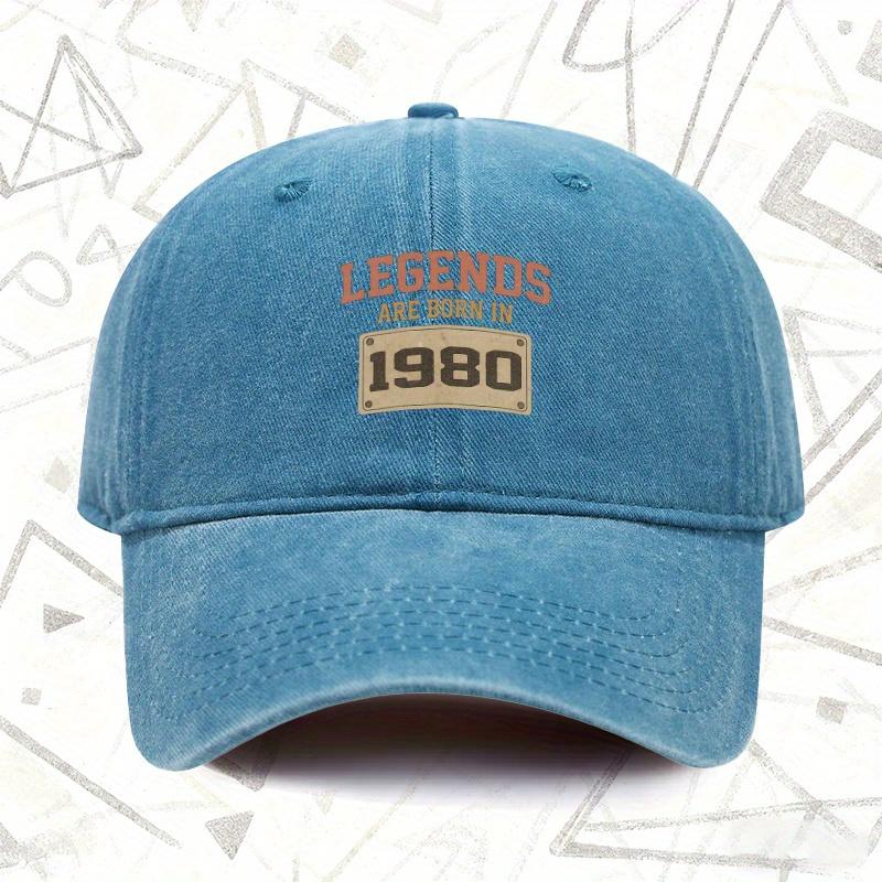 A Vintage Washed Cap Featuring LEGENDS ARE BORN IN Suitable for Both Men And Women This Solid Baseball Hat Is Perfect f