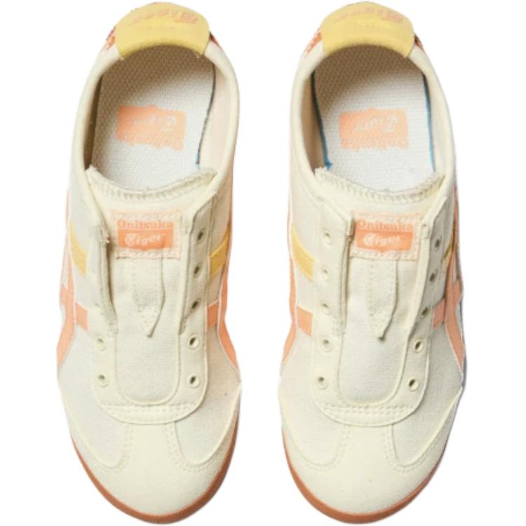 ONITSUKA TIGER Mexico 66 Slip-On Comfortable Fashion Kids Casual Shoes Kids Sneaker Beige Orange 1184A085-750