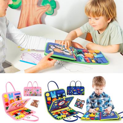 Meşgul Tahta Küçük Çocuklar Duyusal Aktivite - 1 Yaşındaki Erkek Uçak Seyahat Oyuncak Çocuk Yaşı 2-4 Yaş Doğum Günü Hediyeleri Öğretici Oyuncak 18 Ay Bebek Eğitici