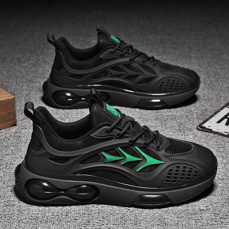 

Мужская обувь, новинка 2024, весенний тренд, универсальные туфли для папы на толстой подошве, молодежные студенческие спортивные кроссовки, модная мужская обувь 44 зелёный