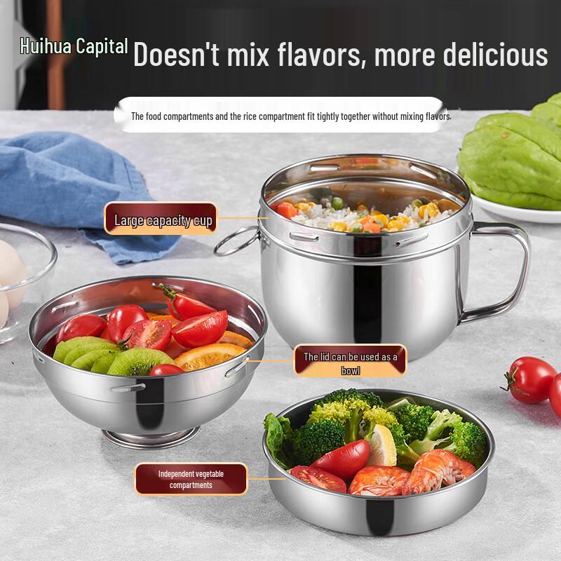 HUIHUADU Thickened Stainless Steel Food Container
