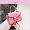 Color Solid Pu Crossbody Bag Women With Lock Closure Mobile Pocket Use Casual