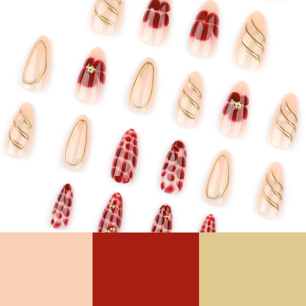 3D Wearable Short Almond Nail Art Tips