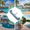 Pool Cleaning Brush Corner Cleaning Scrubber Head with Handle Wide Brush Head with Semi-spherical Bristles for Pool Wall Tile
