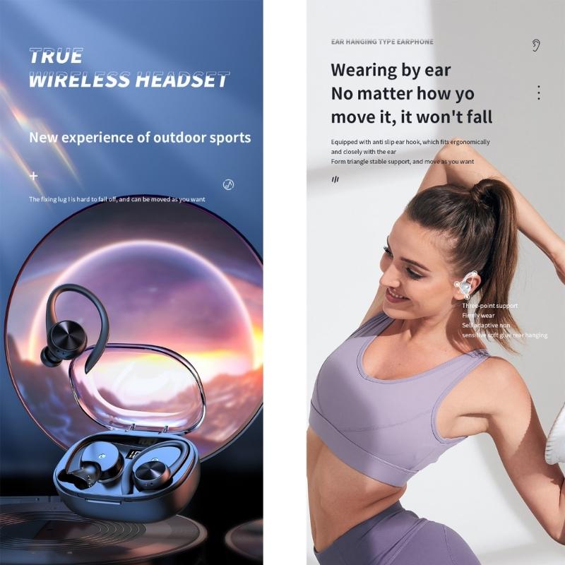 Q36 Wireless Bluetooth-compatible 5.3 Earphones LED Power Display True Stereo Headphones Touch Control In-Ear Earbuds for Outdoor