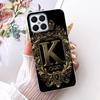 For Honor X8 4G Case Transparent Luxury Crown A-Z Letters 2D Flat Pattern Soft Phone Casing For Honor X8 TFY-LX1 TFY-LX2 TFY-LX3