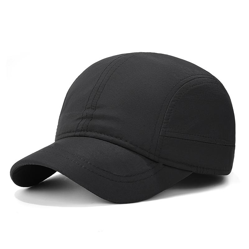 Solid Color Quick-Dry Waterproof Light Panel Baseball Cap Short Brim Open Ventilation Running Hat for Outdoor Sports