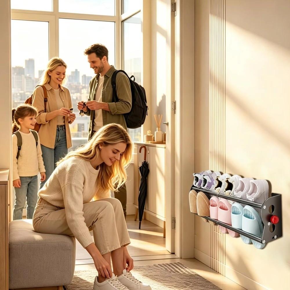 Wall Mounted Shoe Organizer No Drill Door Shoe Rack New Magnetic Shoe Rack Entryway