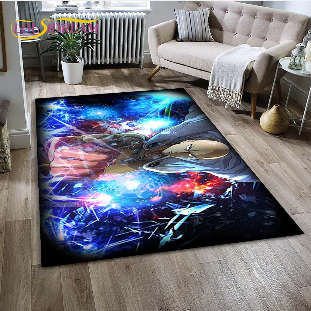3D ONE PUNCH MAN Anime Cartoon  Area Rug,Carpet Rug for Living Room Bedroom Sofa Doormat Decoration, Kid Play Non-slip Floor Mat