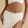 Niche Light Luxury Shell Starfish Pearl Bead Waist Chain Women European Cross-border Bohemian Summer Beach Vacation Fashion Waist Accessory Gift