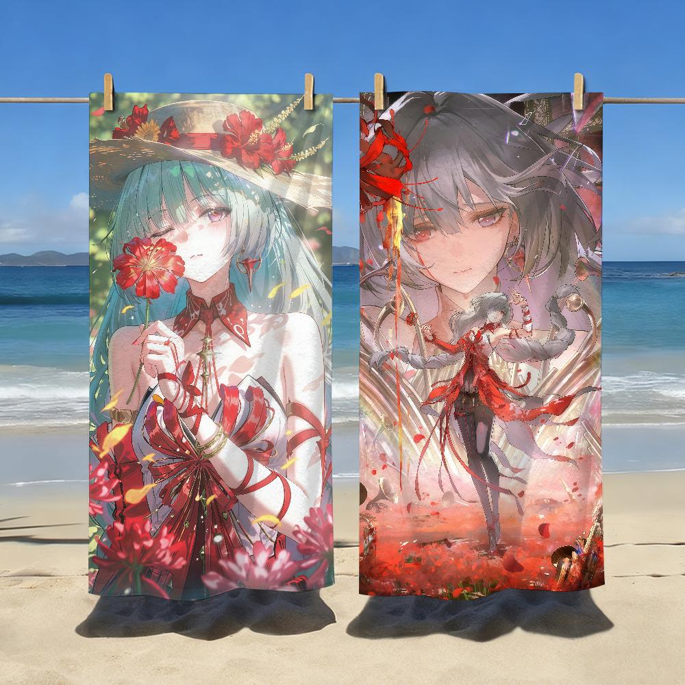Phrolova Wuthering Waves Game Towel Sports Quick Dry Travel Camping Gear Sandproof Soft Light Large Beach Towel