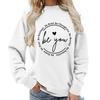 Women's Be You Letter Print Casual Loose Hoodie - Autumn/Winter Style